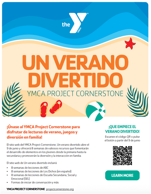 Project Cornerstone Summer Fun Flyer Spanish